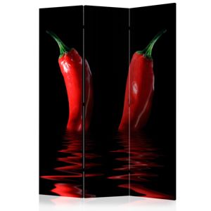 Paraván Chili pepper Dekorhome 135x172 cm (3-dielny)