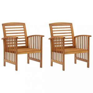 Záhradné stoličky 2 ks hnedá Dekorhome