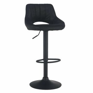 Barová stolička LORASA látka / kov Tempo Kondela Čierna