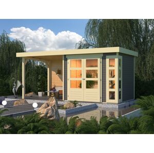 Drevený záhradný domček KERKO 3 s prístavkom 240 Lanitplast