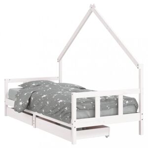 Detská domčeková posteľ so šuplíkmi Dekorhome 90 x 190 cm