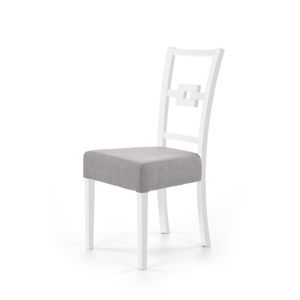 Jedálenská stolička STAN biela / sivá Halmar