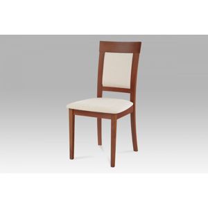 Jídelní židle, třešeň, potah krémový BC-3960 TR3 Autronic
