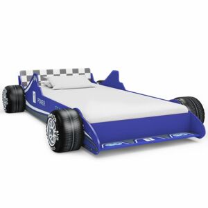 Detská posteľ pretekárske auto Dekorhome Modrá