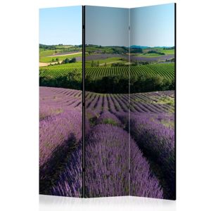 Paraván Lavender fields Dekorhome 135x172 cm (3-dielny)