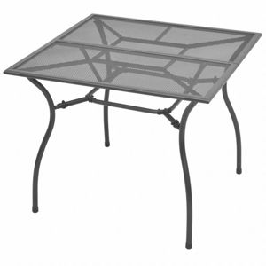 Záhradný jedálenský stôl 90x90 cm antracit oceľové pletivo