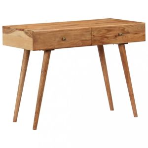 Písací stôl s 2 zásuvkami akáciové drevo Dekorhome