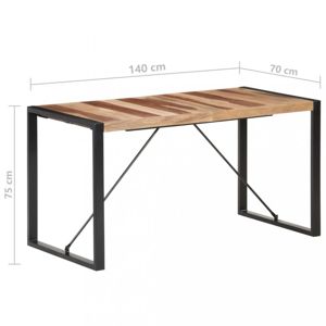 Jedálenský stôl hnedá / čierna Dekorhome 140x70x75 cm