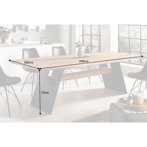 Jedálenský stôl NOMIA Dekorhome 240x100x75 cm