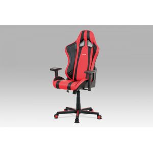 Kancelárska stolička KA-V609 ekokoža / plast Autronic Červená