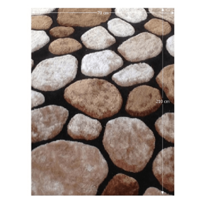 Shaggy koberec PEBBLE TYP 2 hnedá / čierna Tempo Kondela 70x210 cm