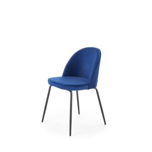 Jedálenská stolička K314 čierna / modrá Halmar