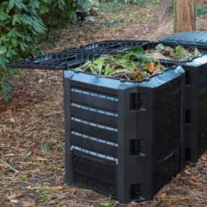 Záhradný kompostér 1200l čierny Dekorhome