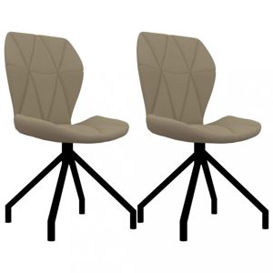 Jedálenská stolička 2 ks umelá koža Dekorhome Cappuccino