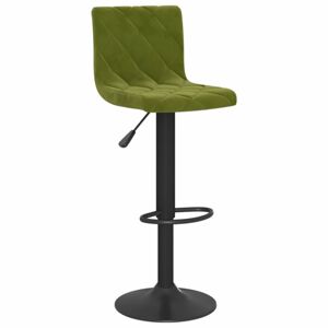 Barová stolička zamat / kov Dekorhome Svetlozelená