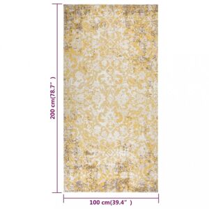 Vonkajší koberec PP žltá Dekorhome 100x200 cm