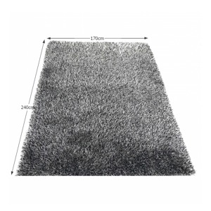 Shaggy koberec VILAN bielo čierny Tempo Kondela 170x240 cm