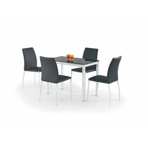 Sklenený stôl ARGUS Halmar béžová-bílá
