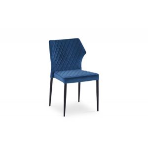 Jedálenská stolička K331 čierna / tmavo modrá Halmar