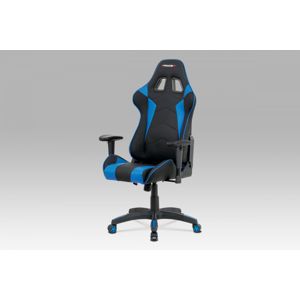 Kancelárska stolička KA-F03 ekokoža / plast Autronic Modrá