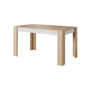 Jedálenský stôl rozkladací 140/180 LAGUNA betón / dub jantár / biela mat Tempo Kondela