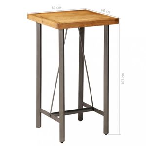 Barový stôl hnedá / čierna Dekorhome 60x60x107 cm