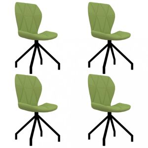 Jedálenská stolička 4 ks umelá koža Dekorhome Zelená