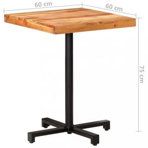 Bistro stôl štvorcový hnedá / čierna Dekorhome 60x60x75 cm