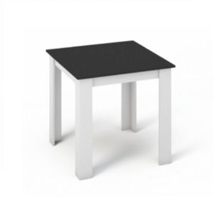 Jedálenský stôl 80x80 KRAZ biela / čierna Tempo Kondela
