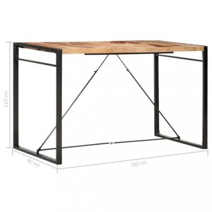 Barový stôl hnedá / čierna Dekorhome 180x90x110 cm