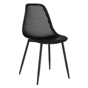 Jedálenská stolička TEGRA TYP 2 plast / kov Tempo Kondela Čierna