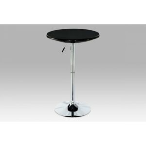 Barový stôl AUB-5010 BK čierna vysoký lesk / chróm Autronic