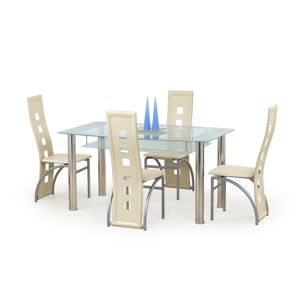 Sklenený stôl CRISTAL Halmar Biela