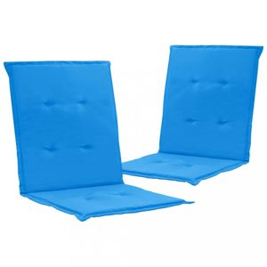 Vodeodolné podušky na záhradné stoličky 2 ks Dekorhome Modrá