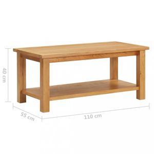 Konferenčný stolík masívne dubové drevo Dekorhome 110x55x40 cm