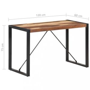 Jedálenský stôl hnedá / čierna Dekorhome 120x60x75 cm