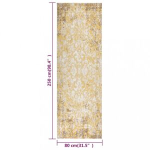 Vonkajší koberec PP žltá Dekorhome 80x250 cm