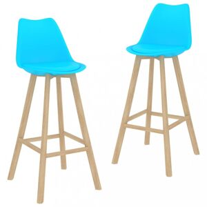 Barové stoličky 2 ks Dekorhome Svetlo modrá
