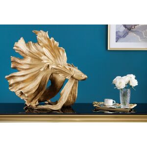 Dekoračná socha rybka TEJE Dekorhome Zlatá